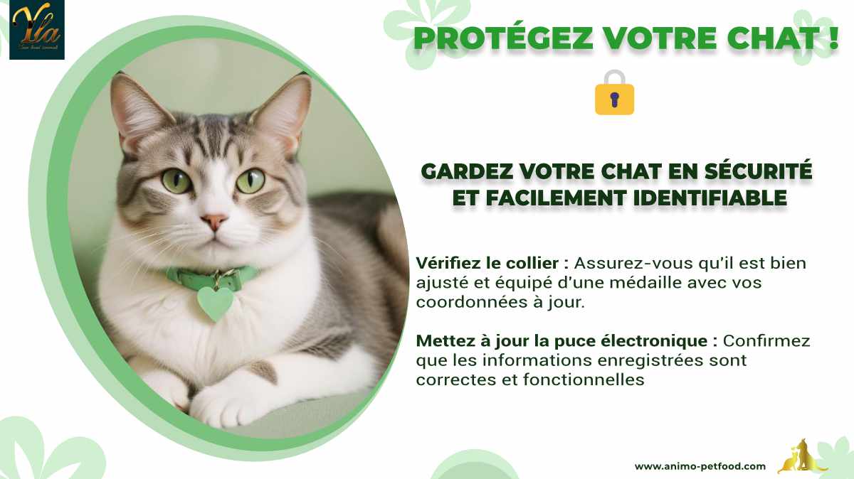 Sécurité et identification pour les chats : vérification du collier avec médaille et mise à jour de la puce électronique